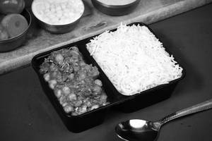 Chana Masala Rice Box With Boondi Raita