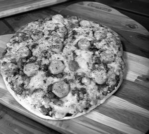Chicken sausage pizza