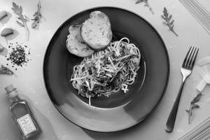 Aglio Olio Pepperoncino With Wilted Arugula