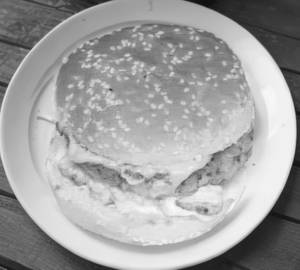 Chilli chicken cheese burger