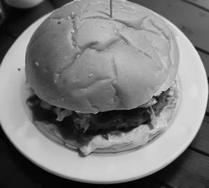 Barbeque chicken cheese burger