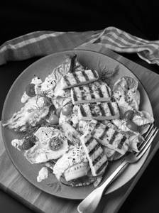 Grilled Paneer With Salad