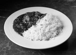 Chilli Chicken Gravy With Butter Garlic Rice