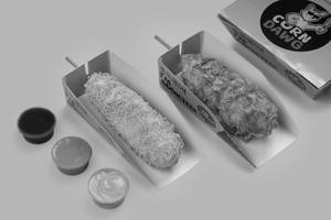 Crispy Ramen Corn Dog & Messy Corn Dog (non Veg)