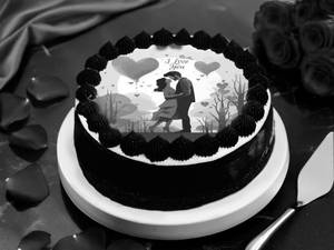 Love You Choco Vanilla Cake