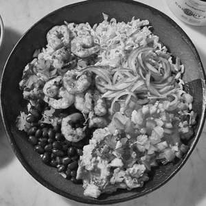 Blackened Cajun prawns