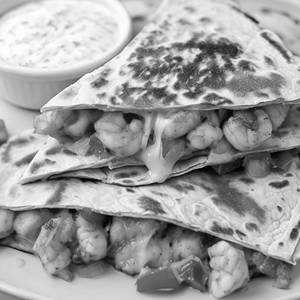 Chimmichuri prawns Quesadillas 3pcs