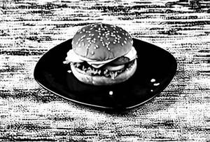 Chicken schezwan burger