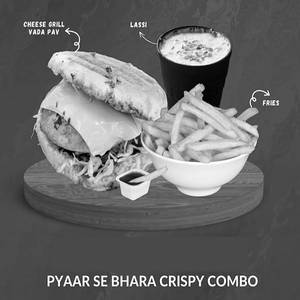 Crispy Combo (ch. Grill Vada Pav + French Fries + Lassi)