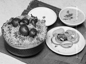 Mushroom biryani                           