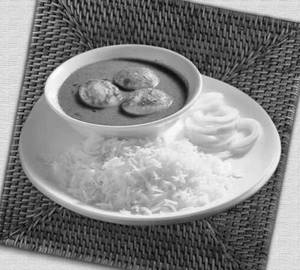 Alu With Egg Curry + Rice