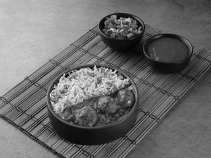 Veg. Manchurian Gravy With Fried Rice