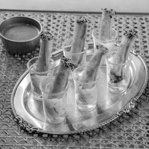 Papadi Paneer Cheese Shots