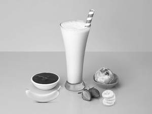 Banana 'N Strawberry Milkshake