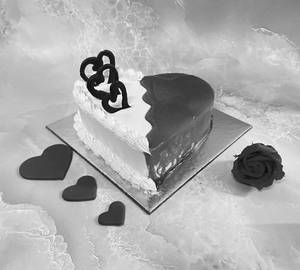 Valentine Pineapple Heart Shape Cake