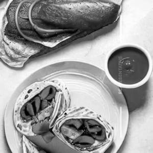 Beetroot Egg. Cheese Wrap
