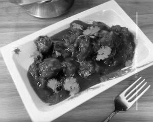Chilli Soya Chaap (Gravy)