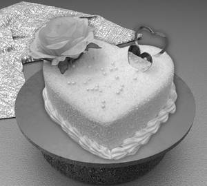 Heart Shape Pineapple Cake