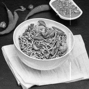 Prawns Spicy Basil Noodles [Spicy]