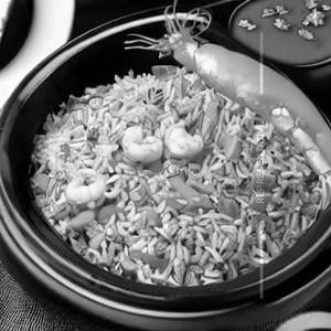 Prawns Chilli Mushroom Fried Rice