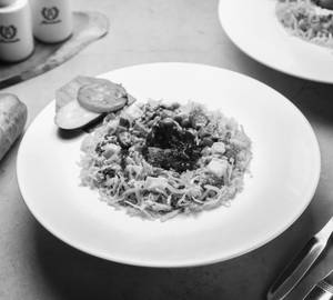 Risotto With Chicken, Bacon, Ham And Mushroom