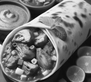 Kali Mirch Chicken With Double Egg Kaathi Roll