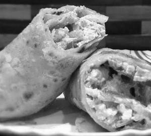 Chicken Malai Tikka Roll With Fries