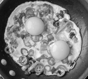 Half Boil Egg Omelette
