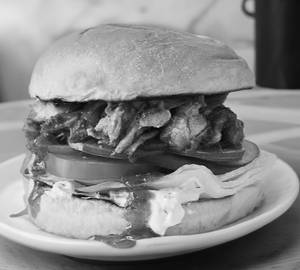 Chicken Tikka Burger With Fries