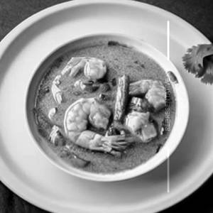 Prawn Thai Green Curry Steam Rice