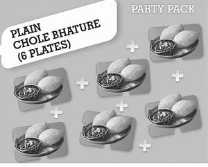 6 Plate Plain Chole Bhature