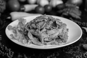Mushroom chilly parotta