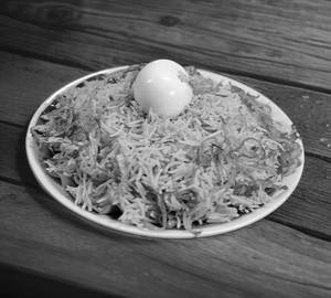 Fried egg biriyani