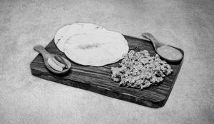 Tandoori Chicken Shawarma On Plate