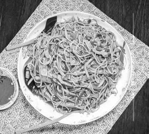 Mushroom Hakka Noodles