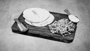 Arabic Chicken Shawarma On Plate