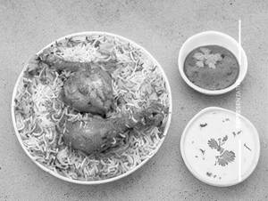 Chicken biryani                                                   