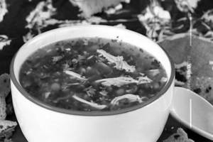 Chicken Burnt Garlic Soup