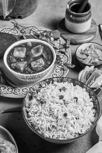 Fried Rice + Paneer Chilli Gravy