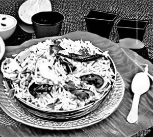 Fish Kizhi Biriyani [Prawns]