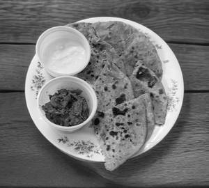 Aalu paratha [2 pieces] [with dahi]