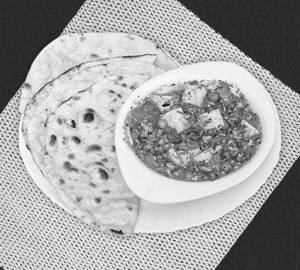 Matar Paneer+(2)Tawa Roti