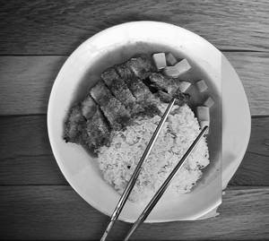 Tonkatsu Pork With Sticky Rice