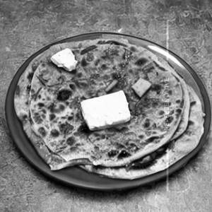 Paneer Mushroom Mix Mughlai Paratha