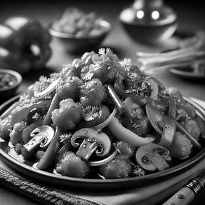 Mushroom Manchurian Dry