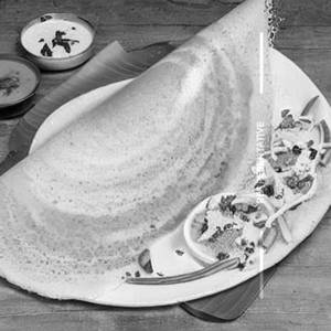 Butter Podi Onion Masala Dosa
