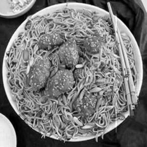 Shanghai Fried Chicken Noodles
