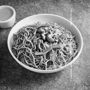 Baby Corn Mushroom Hakka Noodles 