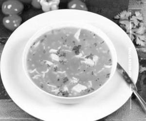 Chicken Burnt Garlic Soup 