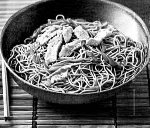 Singaporean chicken noodles